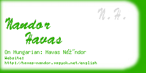 nandor havas business card